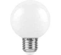 Лампа светодиодная Feron E27 3W 6400K Шар Матовая LB-37125902