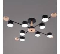 Люстра на штанге Reluce 03751-0.3-08 BK+WOOD GX53