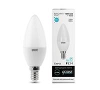 Лампа светодиодная Gauss E14 10W 4100K матовая 33120