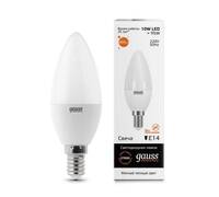 Лампа светодиодная Gauss E14 10W 3000K матовая 33110