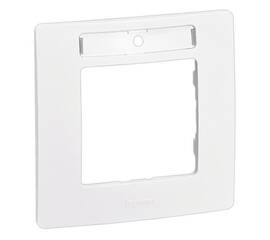 Рамка 1-постовая Legrand Etika с держателем для маркировки белая 672506