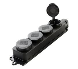 Колодка Feron Stekker 4гн с/з с крышкой RST162444 39019