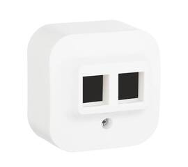 Адаптер для розетки 2хRJ45 Legrand Quteo Keystone белый 782226