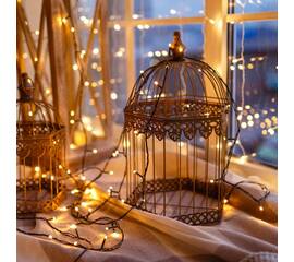 Светодиодная нить Eurosvet 400-001 теплый белый 5м IP20