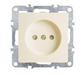Розетка Stekker Эрна б/з 10A 250V с защитной шторкой слоновая кость PST10-9109-02 39327