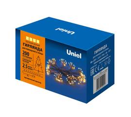 Гирлянда Uniel ULD-S0250-200/STA WARM WHITE IP44 STARBURST