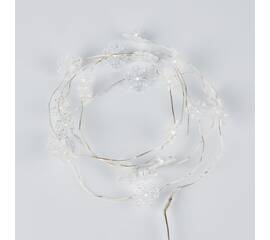 Гирлянда Uniel ULD-S1900-020/STB/2AA WHITE IP20 SNOWFLAKES MINI