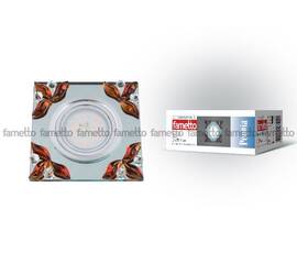 Встраиваемый светильник Fametto Peonia DLS-P109 GU5.3 CHROME/CLEAR+TEA