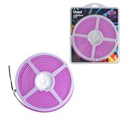 Светодиодная лента Uniel ULS-N01-2835-120LED/m-6mm-IP67-DC12V-9W/m-5M-PURPLE блистер