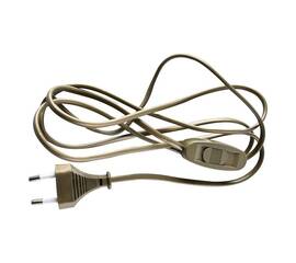 Сетевой шнур с выключателем 230V 1,9м золото, KF-HK-1-2 51039