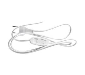 Сетевой шнур с выключателем 230V 1,9м белый, KF-HK-1-2, 51042