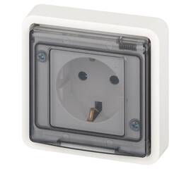 Розетка Эксперт 11-2522-01 2P+E IP55, шторки, 16A-250В, СУ, белый Б0063281 ЭРА