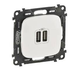 Розетка USB двойная Legrand Valena Allure 240V/5V 1500mA белая 754995