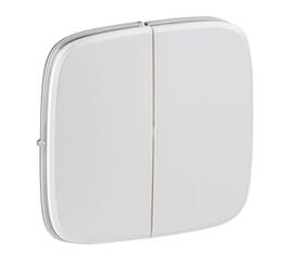 Лицевая панель Legrand Valena Allure выключателя двухклавишного жемчуг 755029