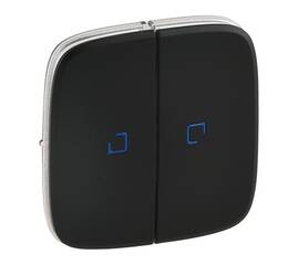 Лицевая панель Legrand Valena Allure выключателя двухклавишного с подсветкой антрацит 755228