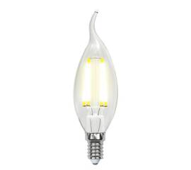 Лампа светодиодная филаментная (UL-00002229) Uniel E14 6W 4000K прозрачная LED-CW35-6W/NW/E14/CL GLA