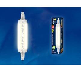 Лампа светодиодная (UL-00001555) Uniel R7s 12W 3000K прозрачная LED-J118-12W/WW/R7s/CL PLZ06WH