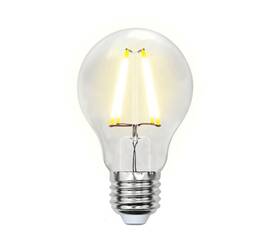 Лампа светодиодная филаментная (UL-00001372) Uniel E27 8W 4000K прозрачная LED-A60-8W/NW/E27/CL PLS0