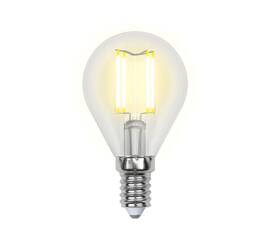 Лампа светодиодная филаментная (UL-00001371) Uniel E14 6W 4000K прозрачная LED-G45-6W/NW/E14/CL PLS0