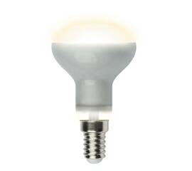 Лампа светодиодная рефлекторная (UL-00001491) Uniel E14 6W 3000K матовая LED-R50-6W/WW/E14/FR PLS02W
