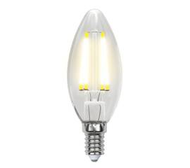 Лампа светодиодная филаментная (UL-00002198) Uniel E14 6W 4000K прозрачная LED-C35-6W/NW/E14/CL GLA0