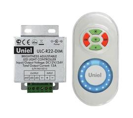 Контроллер для управления яркостью одноцветных светодиодов (05947) Uniel ULC-R22-DIM White