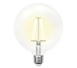 Лампа светодиодная филаментная (10534) Uniel E27 10W 3000K прозрачная LED-G125-10W/WW/E27/CL PLS02WH