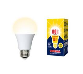 Лампа светодиодная (UL-00003787) Volpe E27 11W 3000K матовая LED-A60-11W/WW/E27/FR/NR