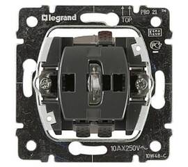 Выключатель одноклавишный 2-полюсный Legrand Galea Life 10A 250V с подсветкой 775822