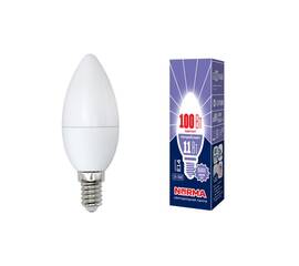 Лампа светодиодная (UL-00003810) Volpe E14 11W 6500K матовая LED-C37-11W/DW/E14/FR/NR