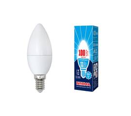 Лампа светодиодная (UL-00003811) Volpe E14 11W 4000K матовая LED-C37-11W/NW/E14/FR/NR