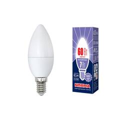 Лампа светодиодная (UL-00003794) Volpe E14 7W 6500K матовая LED-C37-7W/DW/E14/FR/NR