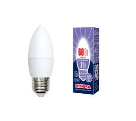 Лампа светодиодная (UL-00003797) Volpe E27 7W 6500K матовая LED-C37-7W/DW/E27/FR/NR