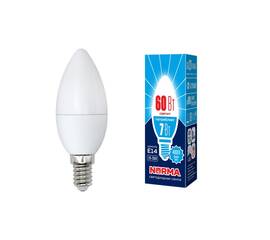Лампа светодиодная (UL-00003795) Volpe E14 7W 4000K матовая LED-C37-7W/NW/E14/FR/NR