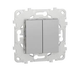 Выключатель двухклавишный Schneider Electric Unica New NU521130