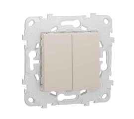 Выключатель двухклавишный Schneider Electric Unica New NU521144