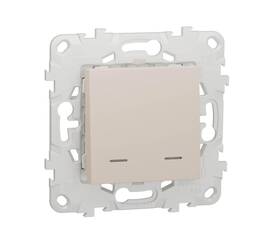 Выключатель двухклавишный Schneider Electric Unica New NU521144N