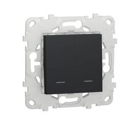 Выключатель двухклавишный Schneider Electric Unica New NU521154N