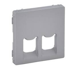 Лицевая панель Legrand Valena Life розетки телефонной RJ-11/Ethernet RJ-45 алюминий 755422