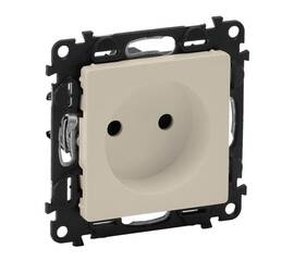 Розетка Legrand Valena Life 16A 250V б/з со шторками безвинтовой зажим слоновая кость 753516