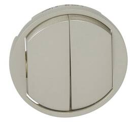 Лицевая панель Legrand Celiane выключателя двухклавишного титановая 068302