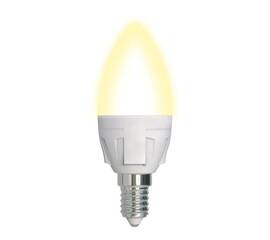 Лампа светодиодная диммируемая (UL-00004296) Uniel E14 7W 3000K матовая LED-C37 7W/3000K/E14/FR/DIM