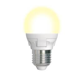 Лампа светодиодная диммируемая (UL-00004303) Uniel E27 7W 3000K матовая LED-G45 7W/3000K/E27/FR/DIM