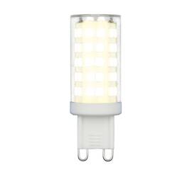 Лампа светодиодная (UL-00006488) Uniel G9 9W 3000K прозрачная LED-JCD-9W/3000K/G9/CL GLZ09TR