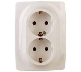 Розетка ЭРА 12 2x2P E Schuko 16A 250V 12-2106-02 Б0031229