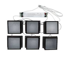 Встраиваемый светильник (комплект из 6 шт) Uniel ULP-1010 42W/4000К IP40 GRILYATO BLACK KIT06 UL-000