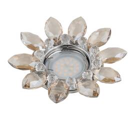 Встраиваемый светильник Fametto Peonia DLS-P112 GU5.3 CHROME/COGNAC+CLEAR 10542