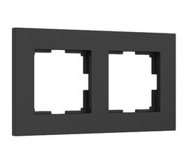 Рамка на 2 поста Werkel Slab черный матовый W0022908 4690389193378 a062800