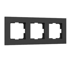 Рамка на 3 поста Werkel Slab черный матовый W0032908 4690389193422 a062801
