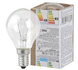 Лампа накаливания Эра E14 60W ДШ 60-230-Е14 (гофра) Б0039134